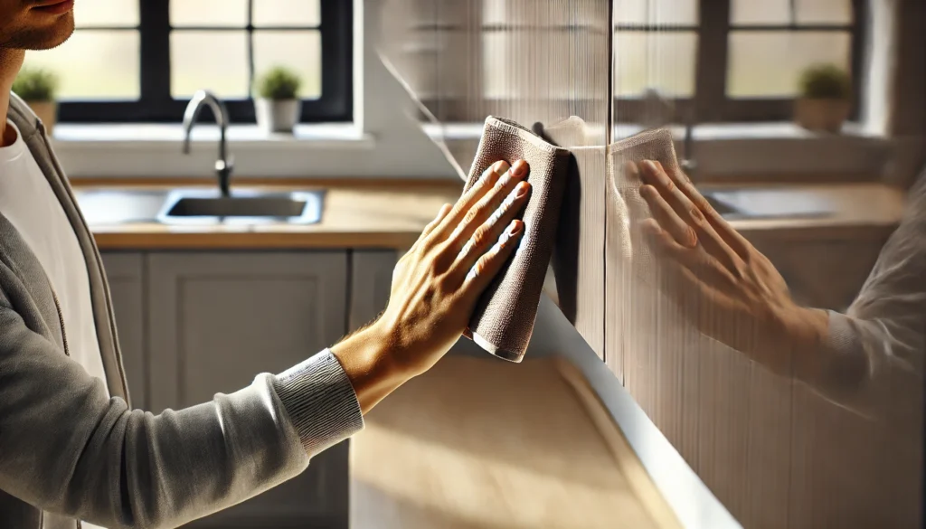 how to clean laminate kitchen cupboards without streaks