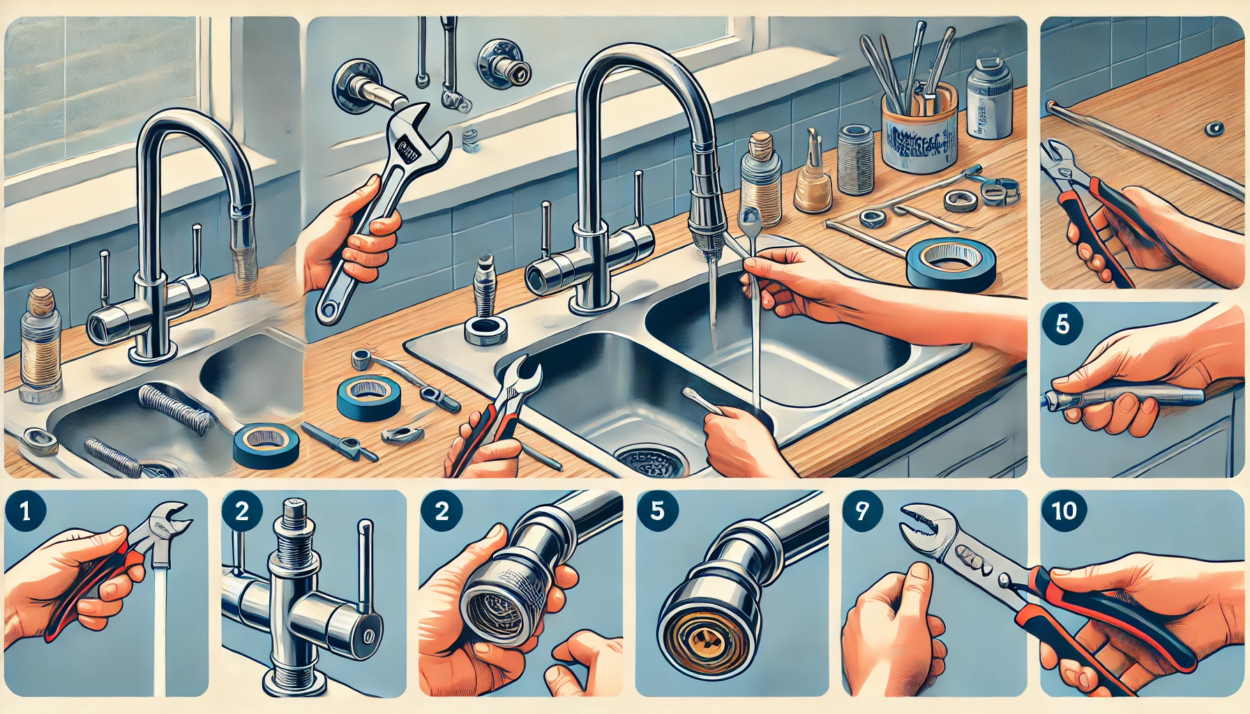 How to change a kitchen sink faucet