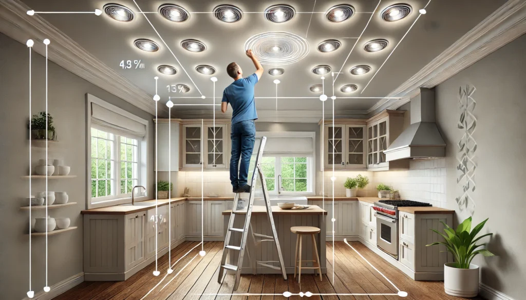 can light placement in kitchen​