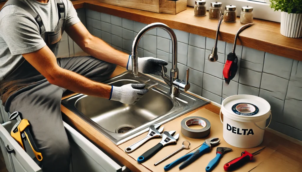 how to install a delta kitchen faucet