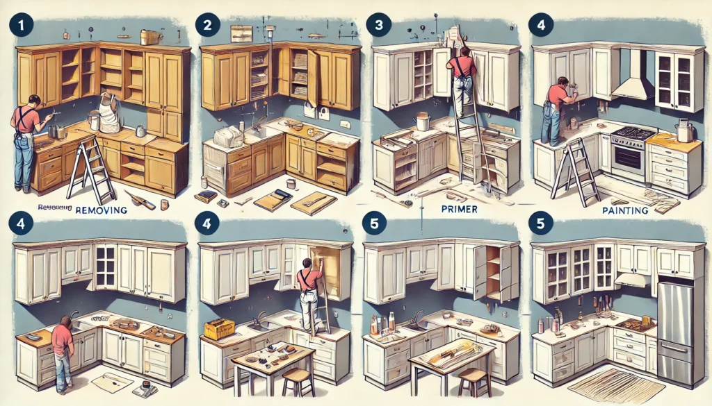 how much to repaint kitchen cabinets