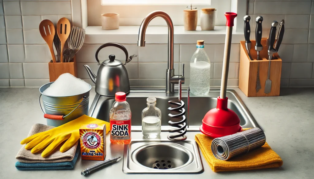 how to unclog a kitchen sink drain