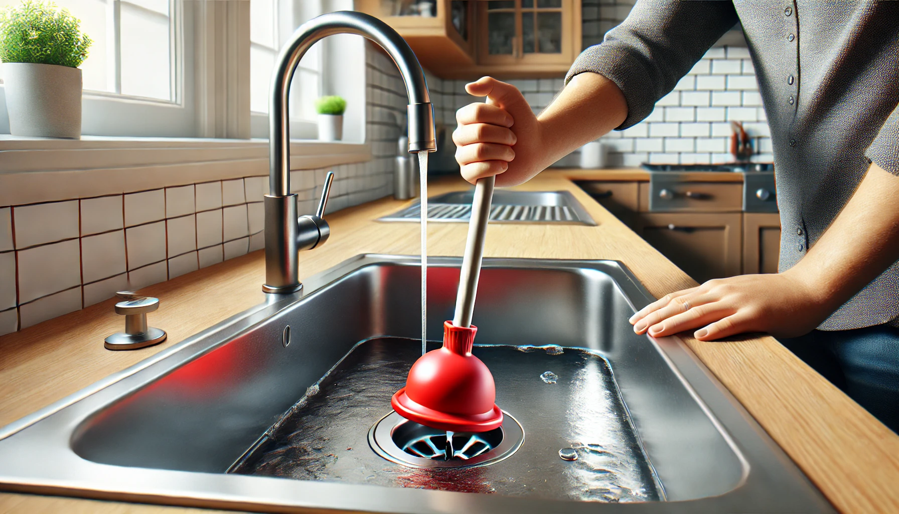 how to unclog a kitchen sink drain