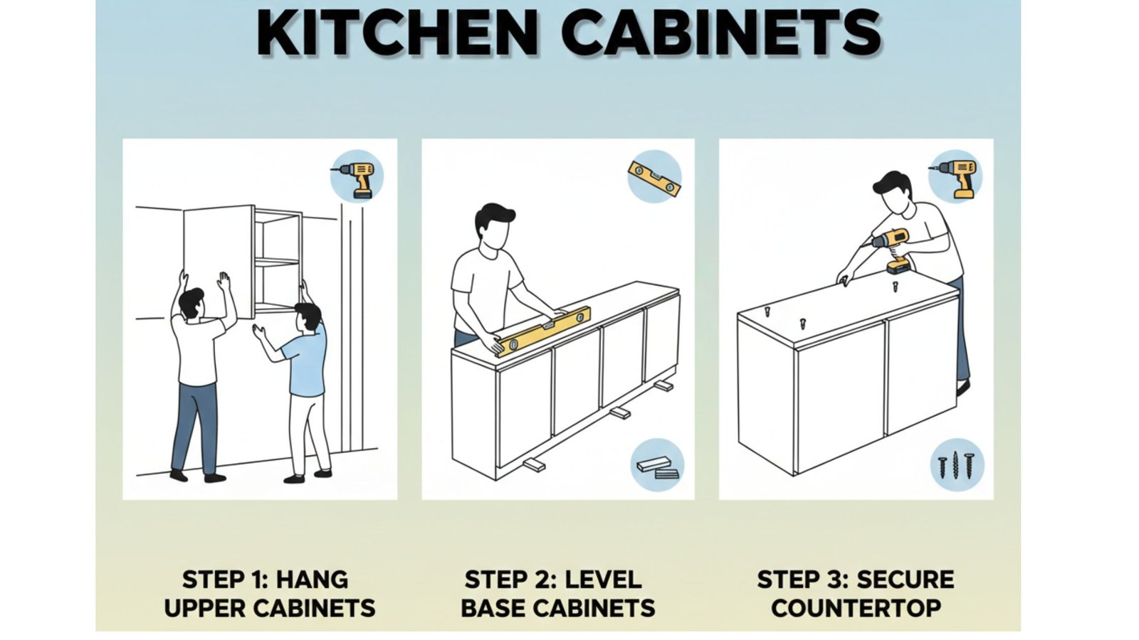 How to install kitchen cabinets