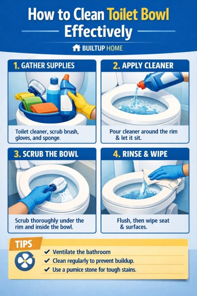 How to clean toilet bowl effectively