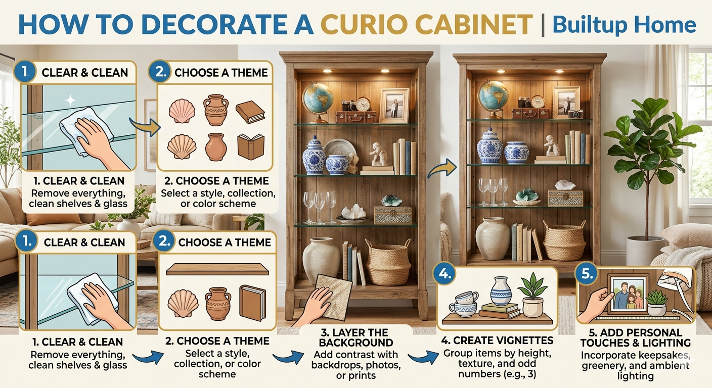 How to decorate a curio cabinet