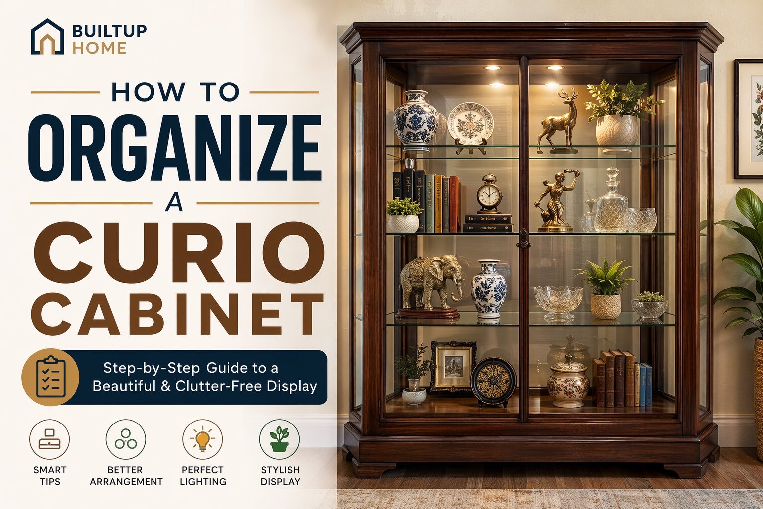 How to organize a curio cabinet