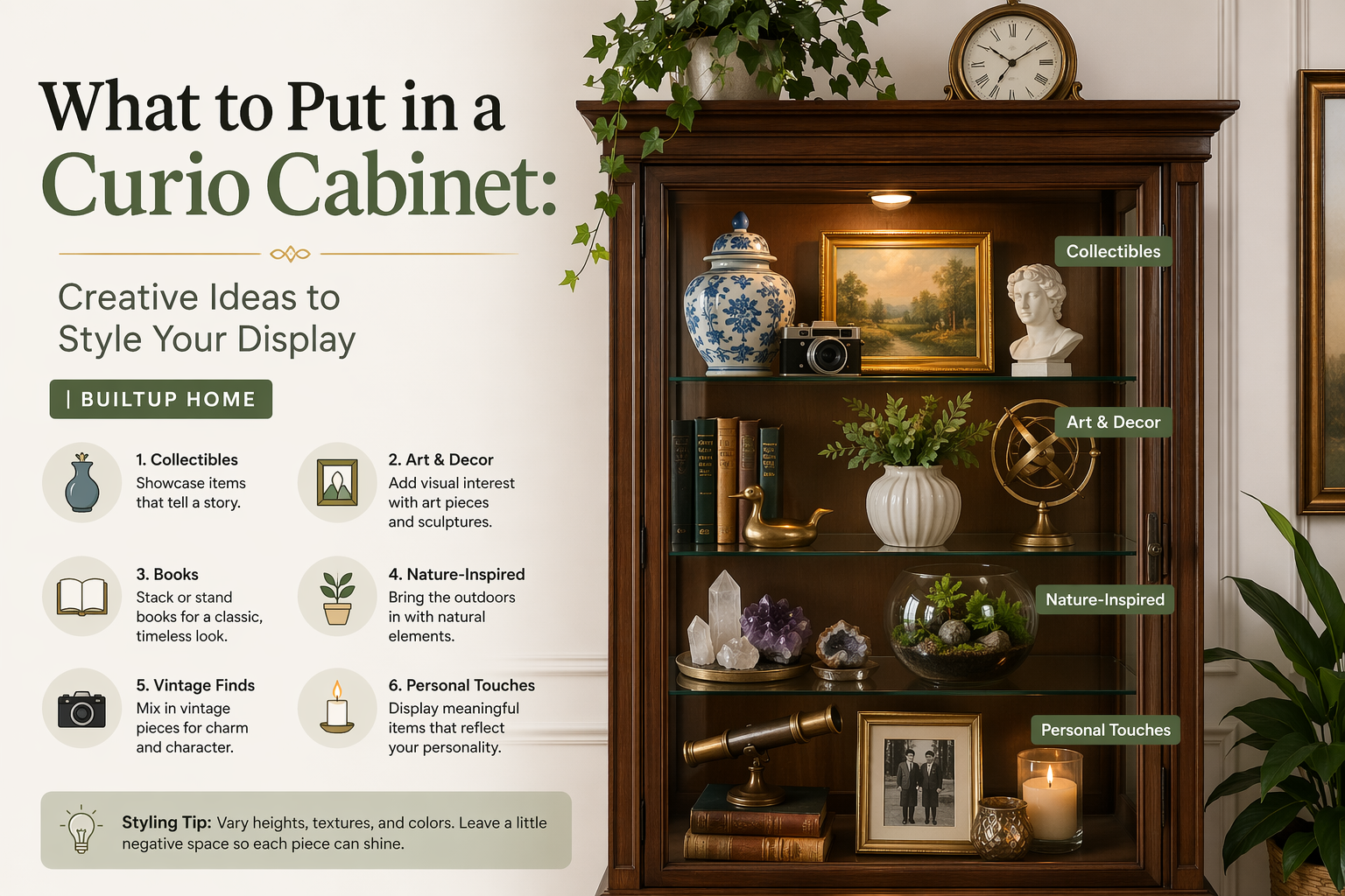 What to put in a curio cabinet