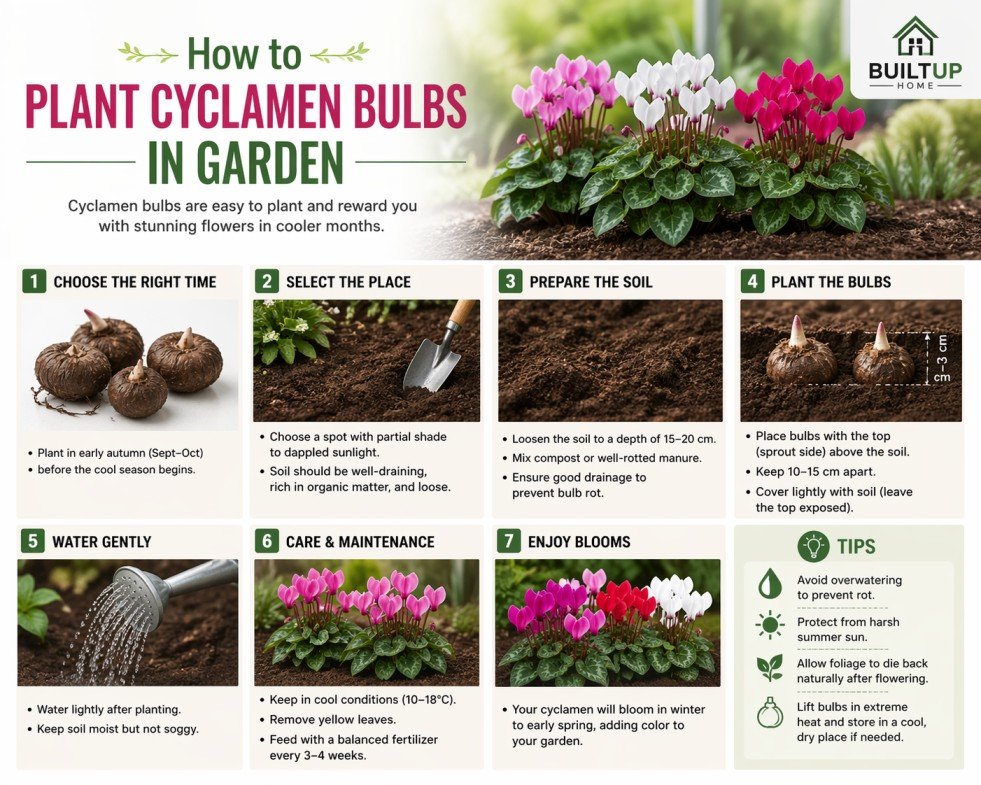 how to plant cyclamen bulbs in garden